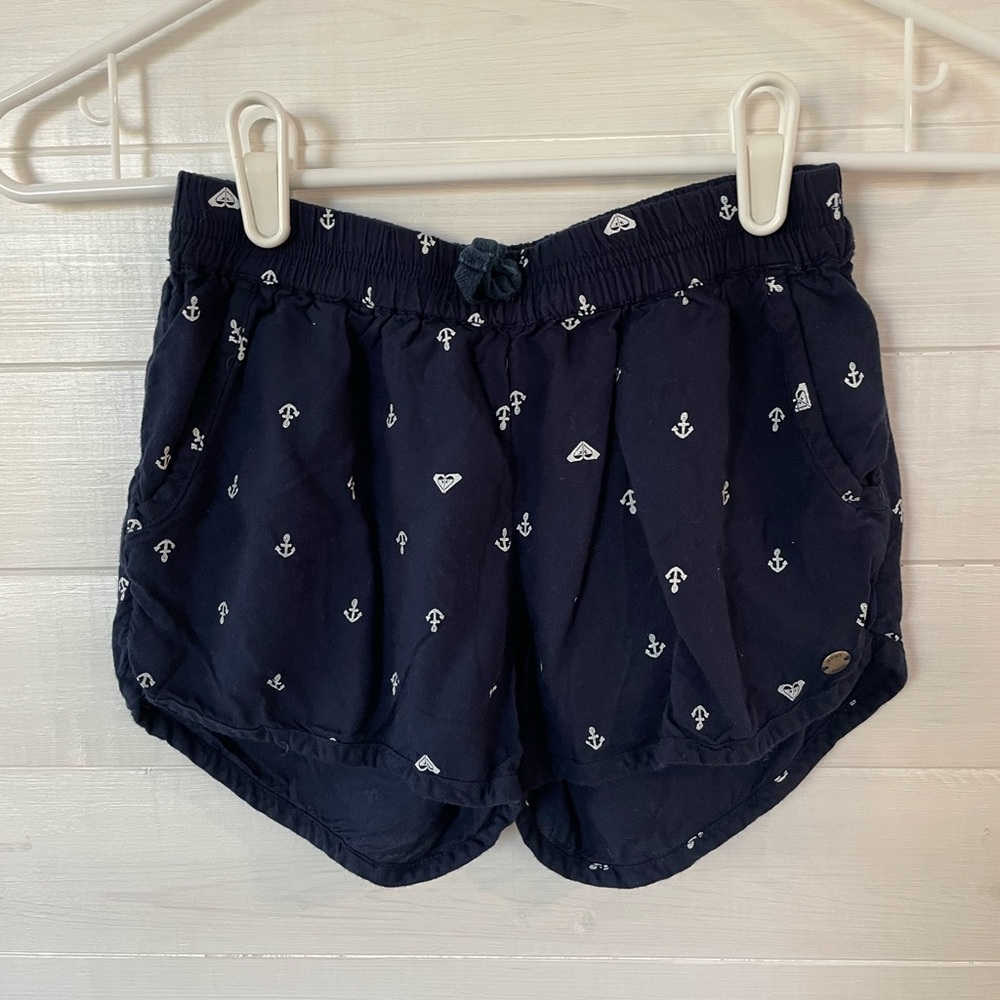 Roxy Navy Anchor Print Kids Shorts